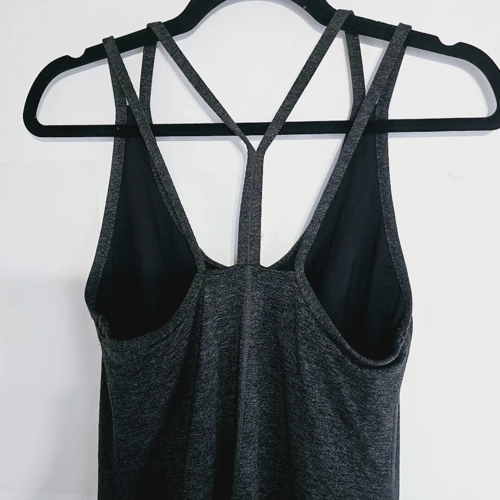 Patagonia Heather Lattice Back Grey Sleeveless Sport Mini Dress Women's Size S